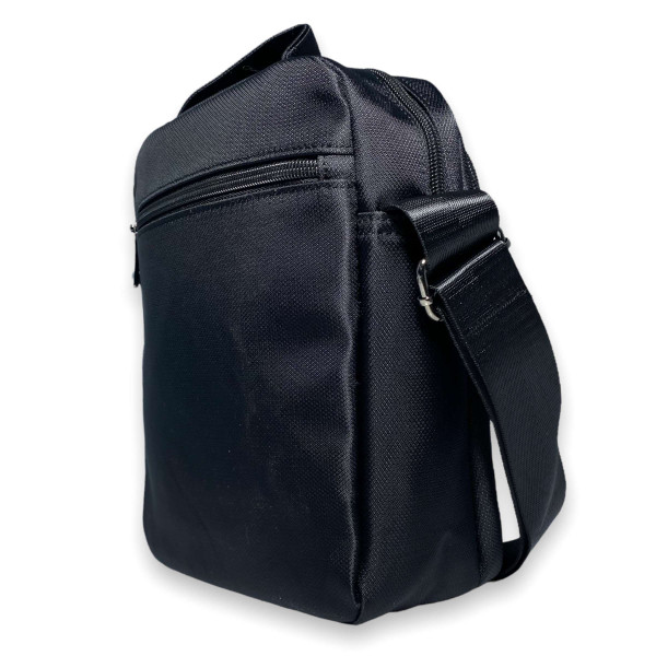 Сумка мужская через плечо 301два отделения, дополнительный карман ремень размеры: 25*20*7 см черная