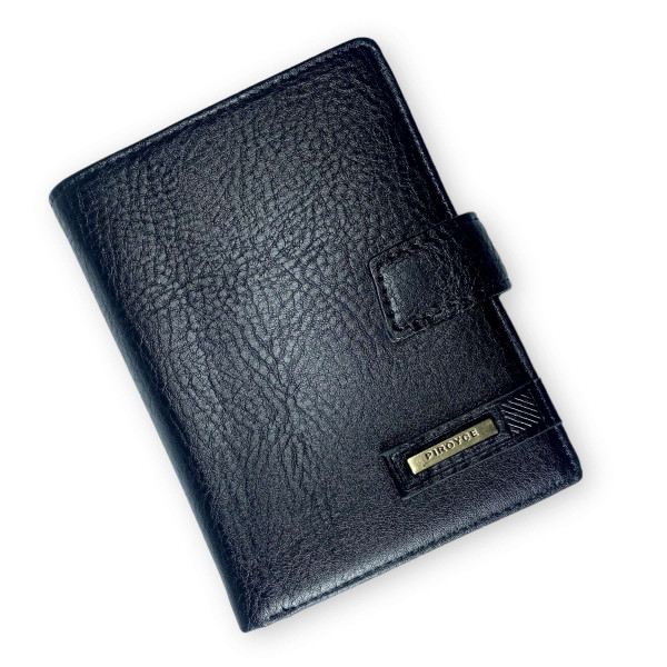 Кошелек мужской, с отделом для документов и карт, черный