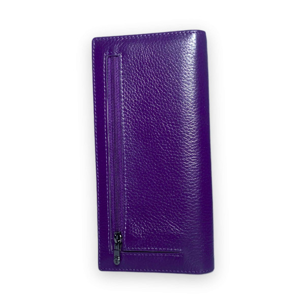 Стильный женский кошелек фиолетового цвета, натуральная кожа Стильный женский кошелек фиолетового цвета, натуральная кожа