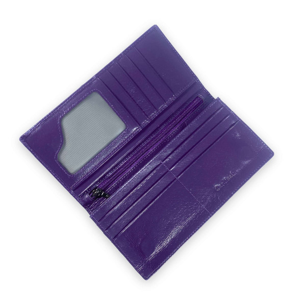 Стильный женский кошелек фиолетового цвета, натуральная кожа Стильный женский кошелек фиолетового цвета, натуральная кожа