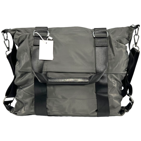 Жіноча практична та функціональна сумка через плече на одне відділення сірого кольору, 22 л