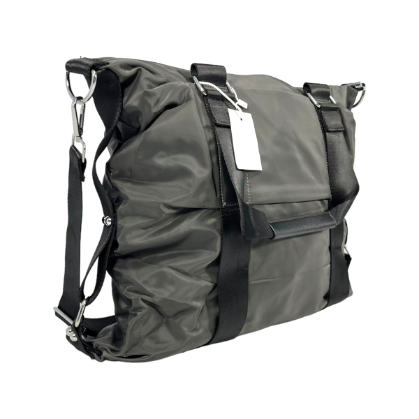 Жіноча практична та функціональна сумка через плече на одне відділення сірого кольору, 22 л Жіноча практична та функціональна сумка через плече на одне відділення сірого кольору, 22 л