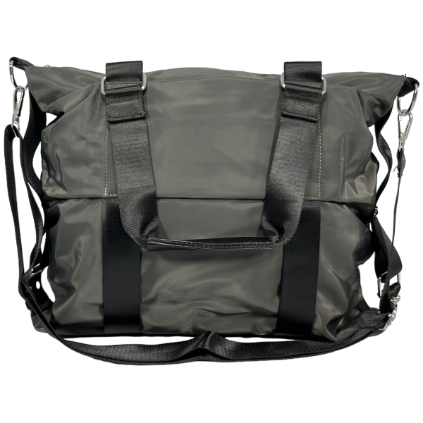 Жіноча практична та функціональна сумка через плече на одне відділення сірого кольору, 22 л Жіноча практична та функціональна сумка через плече на одне відділення сірого кольору, 22 л