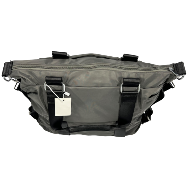 Жіноча практична та функціональна сумка через плече на одне відділення сірого кольору, 22 л Жіноча практична та функціональна сумка через плече на одне відділення сірого кольору, 22 л