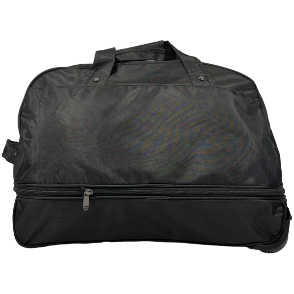 Вместительная сумка на колесах с 2 отделениями, 81 л, черная Вместительная сумка на колесах с 2 отделениями, 81 л, черная