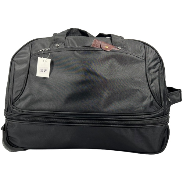 Вместительная сумка на колесах с 2 отделениями, 81 л, черная Вместительная сумка на колесах с 2 отделениями, 81 л, черная