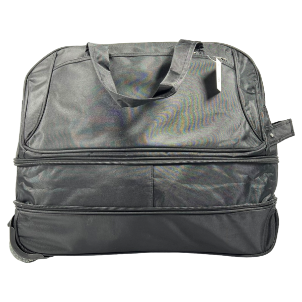 Вместительная сумка на колесах с 2 отделениями, 81 л, черная Вместительная сумка на колесах с 2 отделениями, 81 л, черная