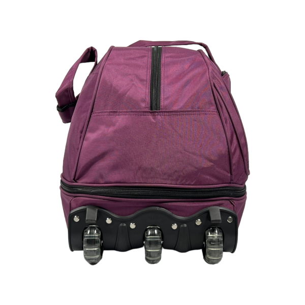 Вместительная сумка на колесах с 2 отделениями, 81 л, фиолетовая Вместительная сумка на колесах с 2 отделениями, 81 л, фиолетовая