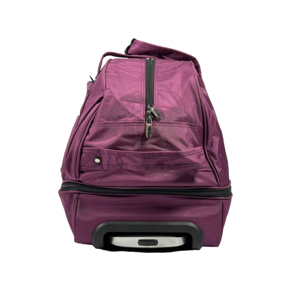 Вместительная сумка на колесах с 2 отделениями, 81 л, фиолетовая Вместительная сумка на колесах с 2 отделениями, 81 л, фиолетовая