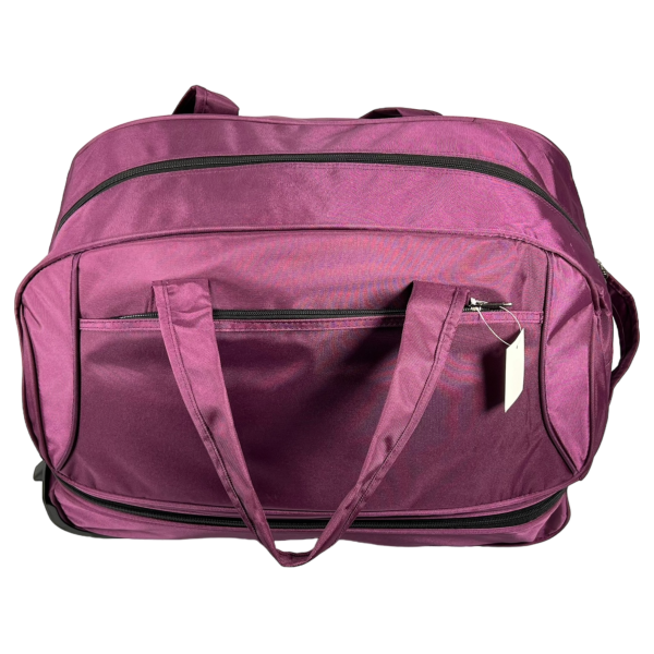 Вместительная сумка на колесах с 2 отделениями, 81 л, фиолетовая Вместительная сумка на колесах с 2 отделениями, 81 л, фиолетовая