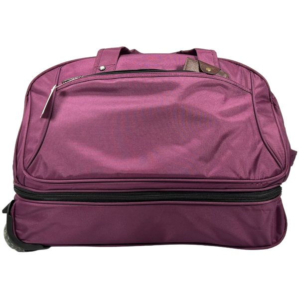 Вместительная сумка на колесах с 2 отделениями, 81 л, фиолетовая Вместительная сумка на колесах с 2 отделениями, 81 л, фиолетовая