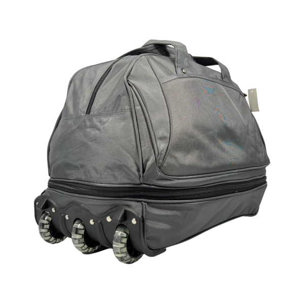 Вместительная сумка на колесах с 2 отделениями, 81 л, серая