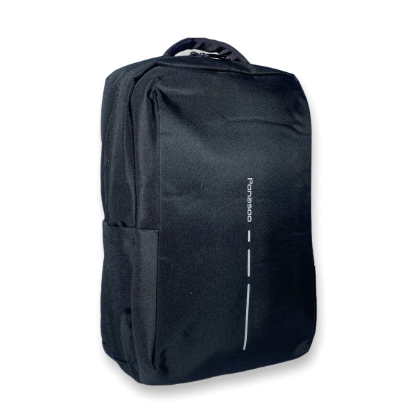 Міський рюкзак 15 л, USB слот, 1 відділення, бокова кишеня, чорного кольору