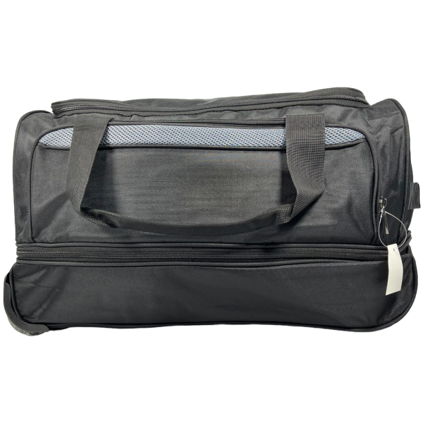 Удобная сумка на колесах на два отделения, 65 л, черная