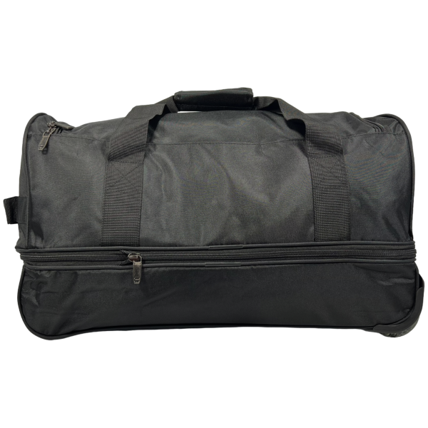 Удобная сумка на колесах на два отделения, 65 л, черная Удобная сумка на колесах на два отделения, 65 л, черная