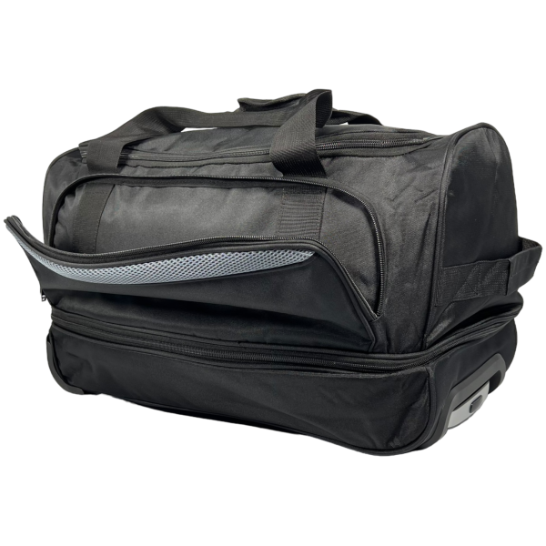 Удобная сумка на колесах на два отделения, 65 л, черная Удобная сумка на колесах на два отделения, 65 л, черная