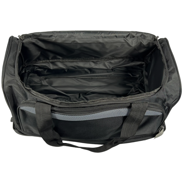 Удобная сумка на колесах на два отделения, 65 л, черная Удобная сумка на колесах на два отделения, 65 л, черная