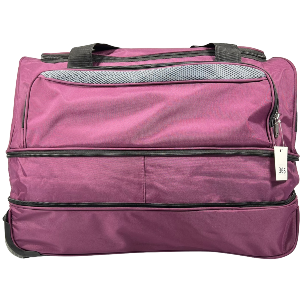 Большая сумка на колесах на два отделения фиолетового цвета Большая сумка на колесах на два отделения фиолетового цвета