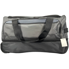 Удобная сумка на колесах на два отделения, 65 л, серая