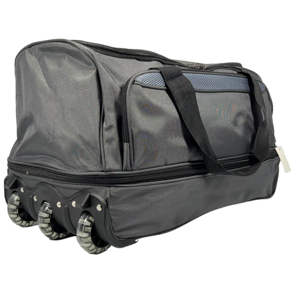 Удобная сумка на колесах на два отделения, 65 л, серая Удобная сумка на колесах на два отделения, 65 л, серая