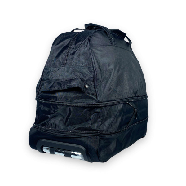 Дорожная сумка на колесах, с расширением, 1 отдел, 100 л, черная