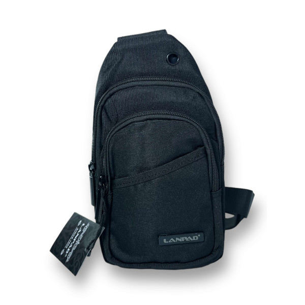 Сумка слинг с 2 отделениями на молнии, дополнительное наружное отделение