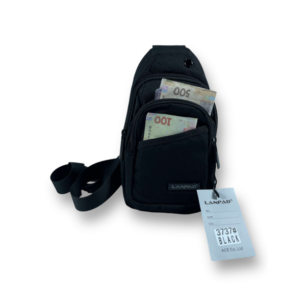 Сумка слинг с 2 отделениями на молнии, дополнительное наружное отделение Сумка слинг с 2 отделениями на молнии, дополнительное наружное отделение