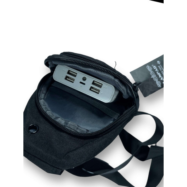Сумка слинг с 2 отделениями на молнии, дополнительное наружное отделение Сумка слинг с 2 отделениями на молнии, дополнительное наружное отделение