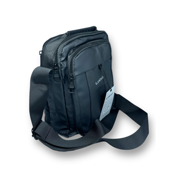 Стильная и практичная мужская сумка, 5 л, 2 отделения, черная Стильная и практичная мужская сумка, 5 л, 2 отделения, черная