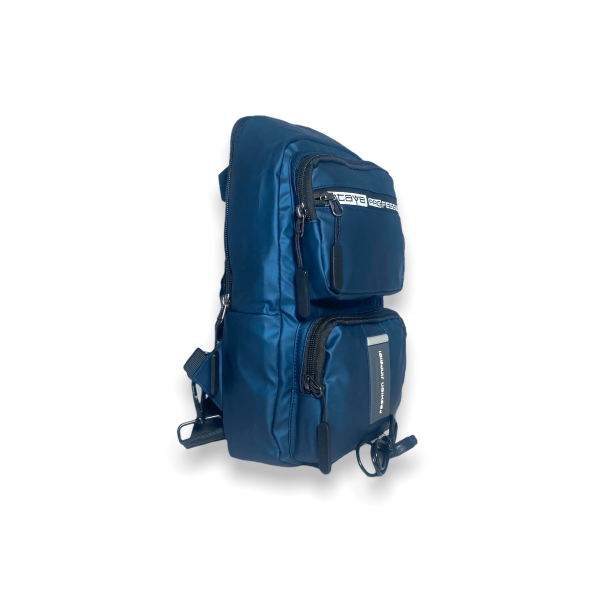 Сумка-слинг с одной лямкой, 1 отделение, USB выход, синего цвета Сумка-слинг с одной лямкой, 1 отделение, USB выход, синего цвета