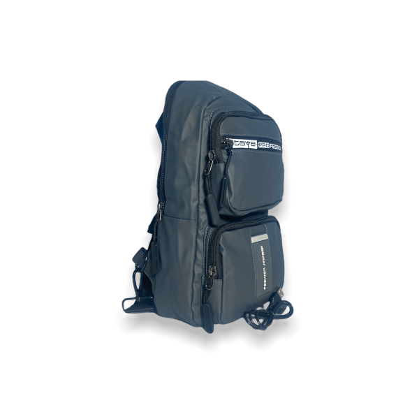 Сумка-слинг с одной лямкой, 1 отделение, 2 кармана, USB выход, цвет серый