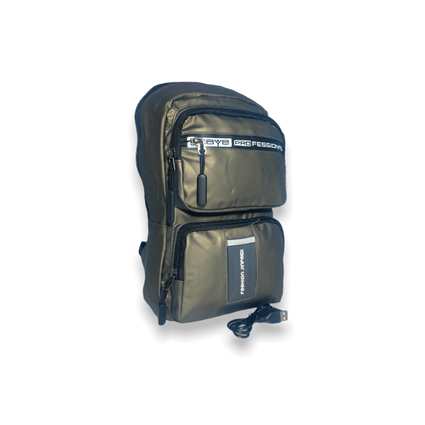 Сумка-слинг с одной лямкой, 1 отделение, USB выход, золотистый цвет