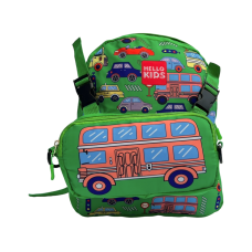 Детский рюкзак-сумка для мальчиков, пенал в комплекте, зеленый