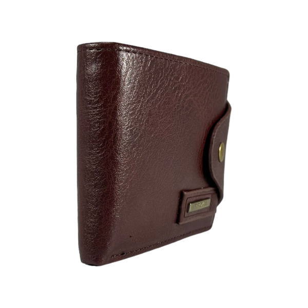 Стильний чоловічий гаманець, шкіряний з монетницею, коричневий