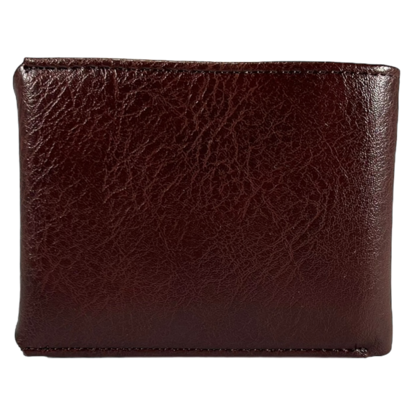 Стильний чоловічий гаманець, шкіряний з монетницею, коричневий