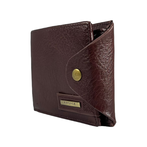 Стильний чоловічий гаманець, шкіряний з монетницею, коричневий