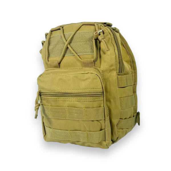 Сумка через плечо, 1 отдел, 2 кармана на лицевой стороне, цвет койот