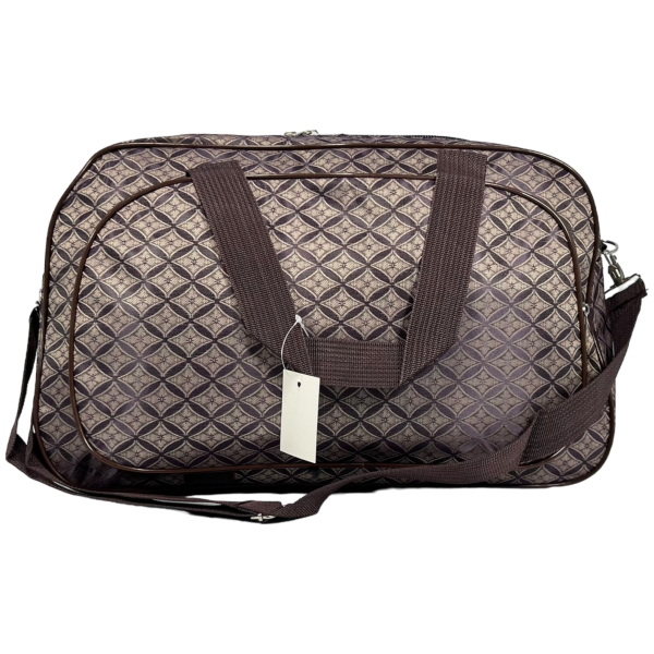 Дорожная сумка-саквояж на два отделения, 32 л, коричневая