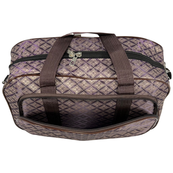Дорожная сумка-саквояж на два отделения, 32 л, коричневая Дорожная сумка-саквояж на два отделения, 32 л, коричневая