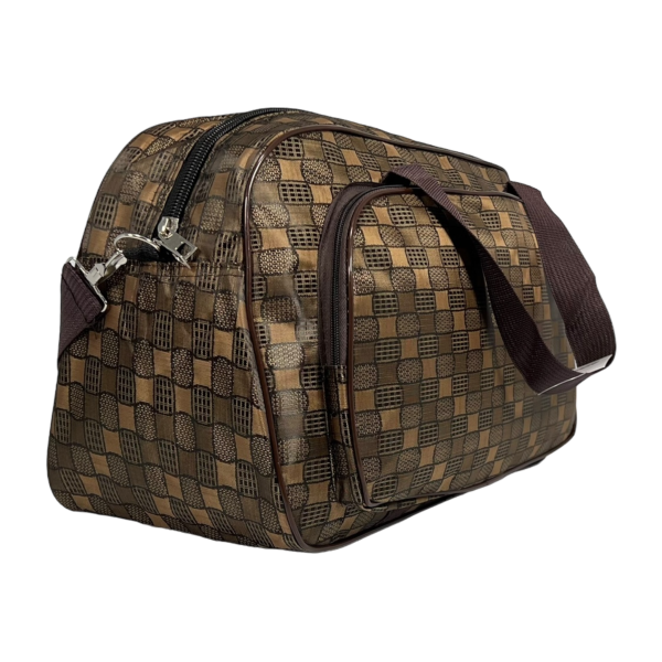 Стильная сумка-саквояж на два отделения, 32 л, коричневая Стильная сумка-саквояж на два отделения, 32 л, коричневая