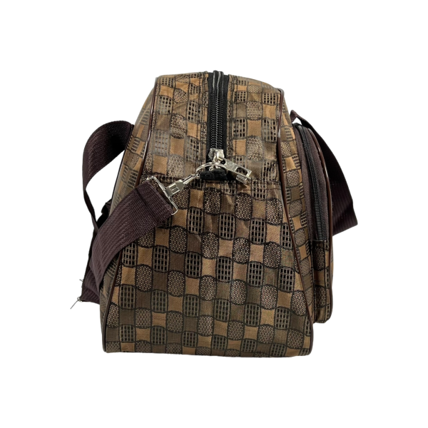 Стильная сумка-саквояж на два отделения, 32 л, коричневая Стильная сумка-саквояж на два отделения, 32 л, коричневая