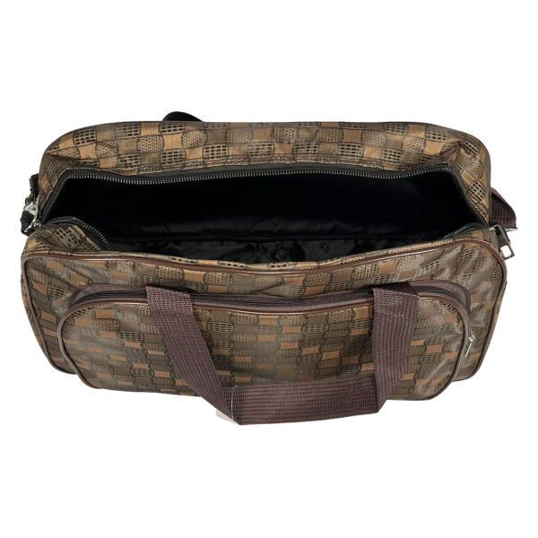 Стильная сумка-саквояж на два отделения, 32 л, коричневая Стильная сумка-саквояж на два отделения, 32 л, коричневая