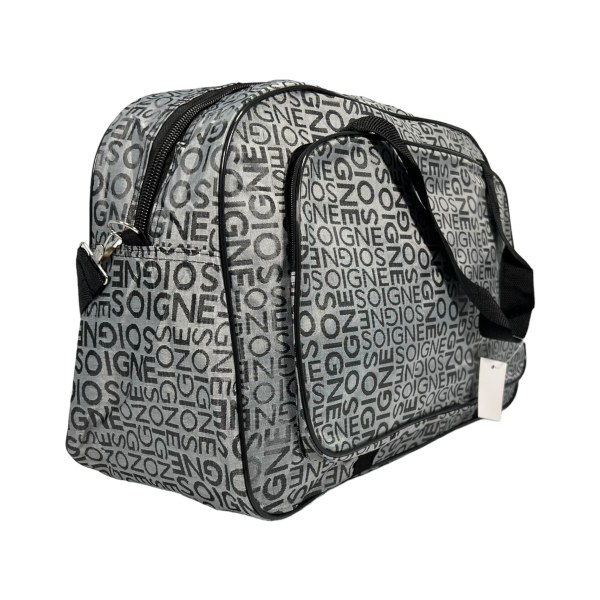 Дорожная сумка-саквояж на два отделения, 36 л, серая Дорожная сумка-саквояж на два отделения, 36 л, серая