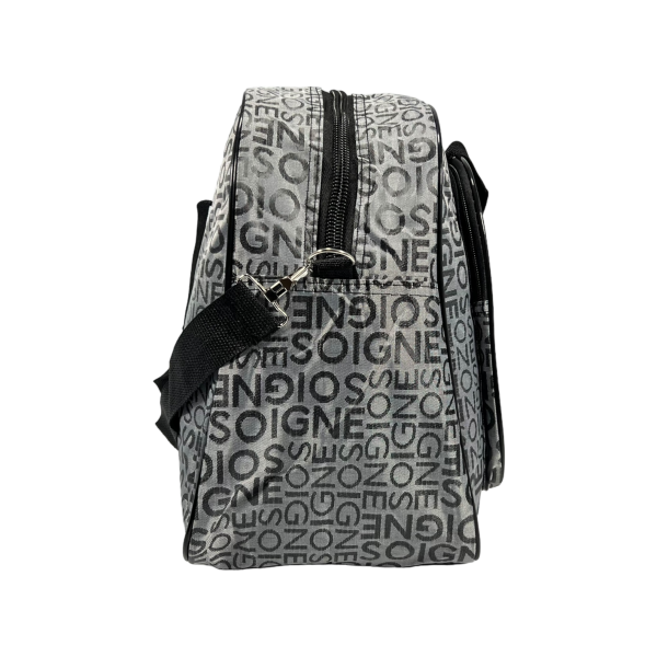 Дорожная сумка-саквояж на два отделения, 36 л, серая Дорожная сумка-саквояж на два отделения, 36 л, серая