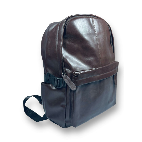 Рюкзак міський,  зекошкіри, 20 л, 1 відділ,  2 бокові кишені, фронтальна кишеня, коричневий