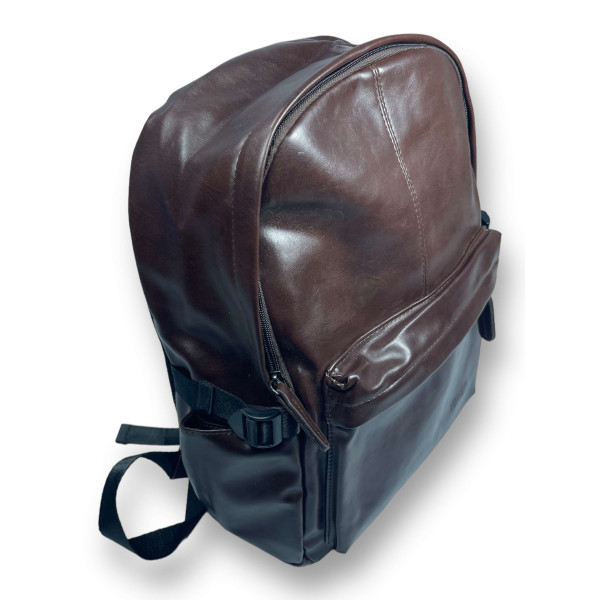 Рюкзак міський,  зекошкіри, 20 л, 1 відділ,  2 бокові кишені, фронтальна кишеня, коричневий