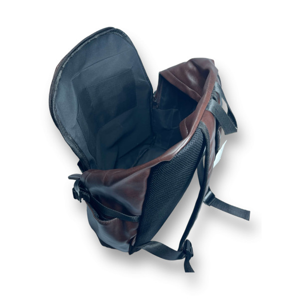 Рюкзак міський,  зекошкіри, 20 л, 1 відділ,  2 бокові кишені, фронтальна кишеня, коричневий