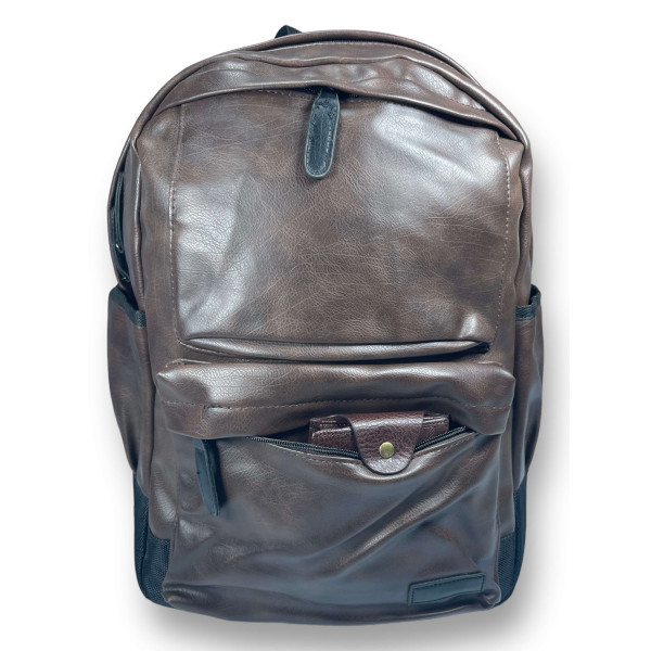 Рюкзак міський 20 л, 1 основне відділення, відділення для ноутбука, 2 зовнішні кишені, коричневий