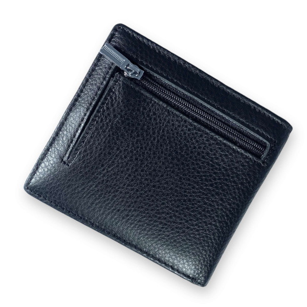 Кошелек мужской, кожа, 2 отделения, черный Кошелек мужской, кожа, 2 отделения, черный