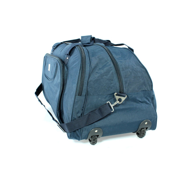Сумка дорожная на колесах DingZri 4909TC телескопическая ручка два отдела плечевой ремень роз.70*40*40 синяя Сумка дорожная на колесах DingZri 4909TC телескопическая ручка два отдела плечевой ремень роз.70*40*40 синяя